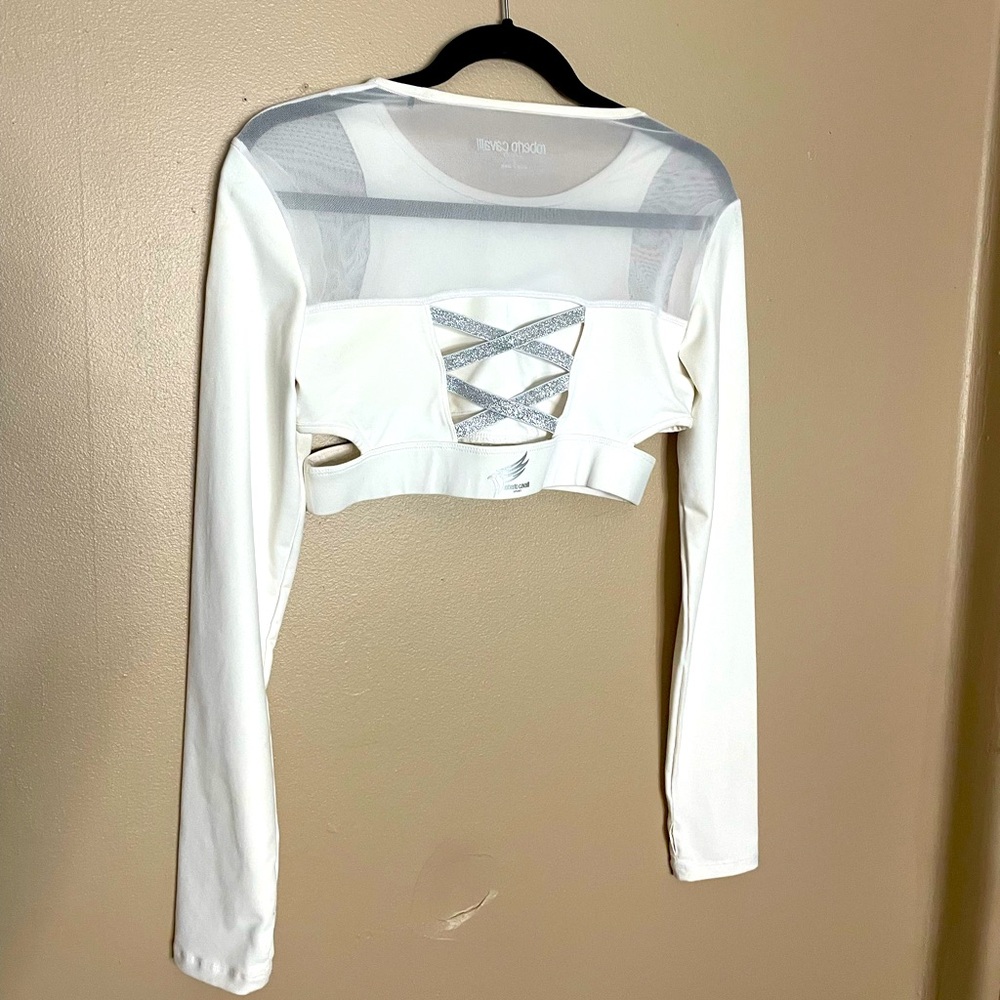White roberto cavalli sporty long sleeve